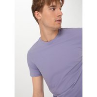 hessnatur Herren T-Shirt Regular aus Bio-Baumwolle - lila - Größe 56 von hessnatur