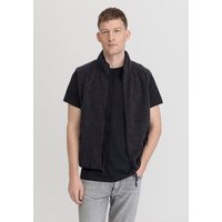 hessnatur Herren Wollfleece Weste Relaxed aus Bio-Merinowolle - grau - Größe XL von hessnatur