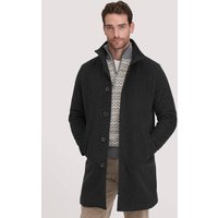 hessnatur Herren Wollmantel Regular aus Bio-Schurwolle - grau - Größe 50 von hessnatur