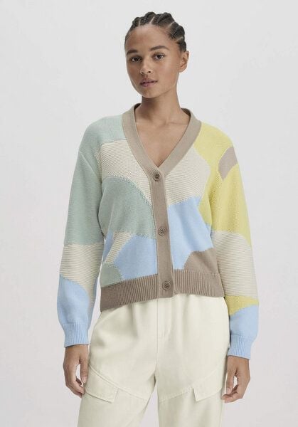 hessnatur Intarsia Strick Jacke Relaxed aus reiner Bio-Baumwolle von hessnatur