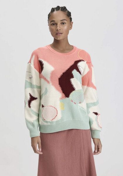 hessnatur Intarsia Strick Pullover Relaxed aus reiner Bio-Baumwolle von hessnatur