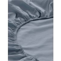 hessnatur Jersey-Spannbetttuch aus Bio-Baumwolle - blau - Größe 180x200 cm von hessnatur