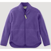 hessnatur Kinder Fleece Jacke Regular aus Bio-Baumwolle - lila - Größe 158/164 von hessnatur