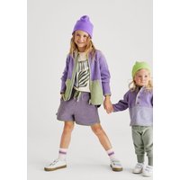 hessnatur Kinder Fleece Shorts Regular BetterRecycling aus Bio-Baumwolle - lila - Größe 158/164 von hessnatur