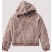 hessnatur Kinder Fleece Sweatshirt BETTER RECYCLING aus Bio-Baumwolle - orange - Größe 98/104 von hessnatur