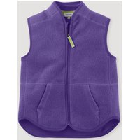 hessnatur Kinder Fleece Weste Regular aus Bio-Baumwolle - lila - Größe 146/152 von hessnatur