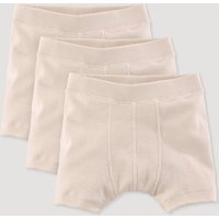 hessnatur Kinder  Jungen Pants Slim 3er Pack aus Bio-Baumwolle - natur - Größe 134/140 von hessnatur