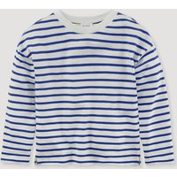 hessnatur Kinder Leichtes Sweatshirt Relaxed aus Bio-Baumwolle - blau - Größe 134/140 von hessnatur