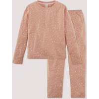 hessnatur Kinder  Pyjama aus Bio-Baumwolle - orange - Größe 110/116 von hessnatur