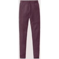 hessnatur Kinder  Rib Leggings aus Bio-Baumwolle - lila - Größe 122/128 von hessnatur