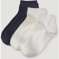 hessnatur Kinder  Sneaker Socken im 3er-Pack aus Bio-Baumwolle - blau - Größe 31-34 von hessnatur