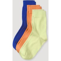 hessnatur Kinder  Socken im 3er- Pack aus Bio-Baumwolle - blau - Größe 31-34 von hessnatur