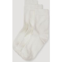 hessnatur Kinder  Socken im 3er- Pack aus Bio-Baumwolle - weiß - Größe 35-38 von hessnatur