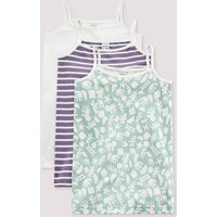 hessnatur Kinder  Unterhemd Mädchen im 3er-Pack aus Bio-Baumwolle - lila - Größe 98/104 von hessnatur