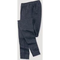 hessnatur Kinder  lange Unterhose Slim aus Bio-Merinowolle mit Seide - blau - Größe 98/104 von hessnatur