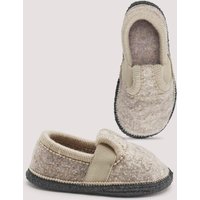 hessnatur Kinderschuhe Hausschuhe aus Schurwolle - beige - Größe 25 von hessnatur