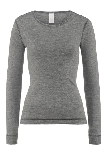 hessnatur Langarm-Shirt Damen Langarm Regular mit Bio-Merinowolle und Seide | nachhaltig und fair hergestellt (Fair Wear Foundation) von hessnatur