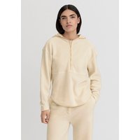 hessnatur Loungewear Fleece Hoodie Relaxed ACTIVE LIGHT aus Bio-Baumwolle - natur - Größe L von hessnatur