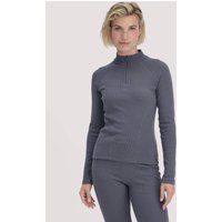 hessnatur Loungewear Longsleeve Fitted BETTER RECYCLING aus Bio-Baumwolle - blau - Größe 46 von hessnatur