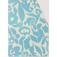hessnatur Plaid LILO aus Bio-Baumwolle - blau - Größe 150x200 cm von hessnatur