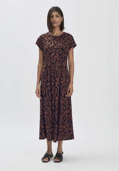 hessnatur Print Jersey Kleid Midi Relaxed aus reiner Bio-Baumwolle von hessnatur