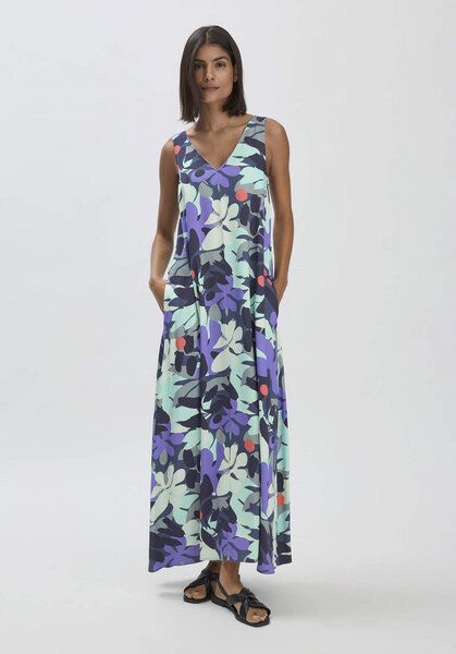 hessnatur Print Kleid Maxi Regular aus LENZING ECOVERO von hessnatur
