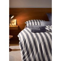 hessnatur Renforcé Bettwäsche-Set CANNES aus Bio-Baumwolle - grau - Größe 200x200 / 2x80x80 cm von hessnatur