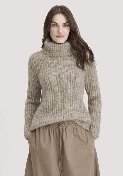 hessnatur Rollkragenpullover Relaxed aus Alpaka mit Bio-Baumwolle von hessnatur