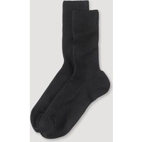 hessnatur Socken im 2er-Pack aus Bio-Baumwolle - schwarz - Größe 36/37 von hessnatur