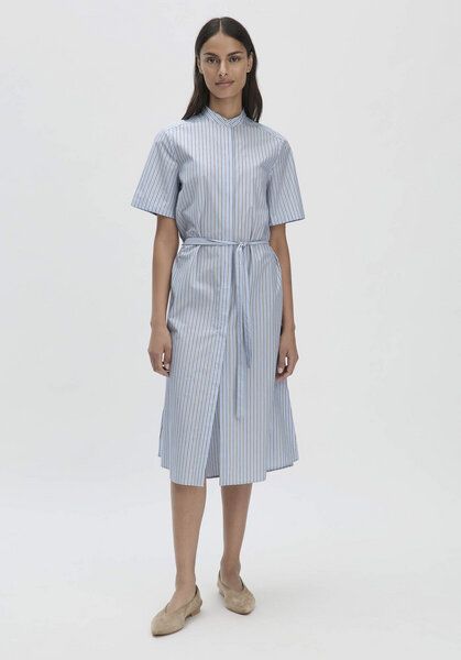 hessnatur Streifen Hemdblusen Kleid Midi Relaxed von hessnatur