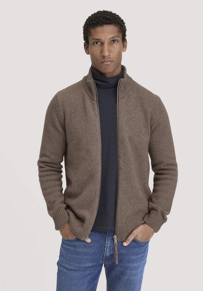 hessnatur Strick Jacke Regular aus Bio-Merinowolle mit Bio-Baumwolle von hessnatur