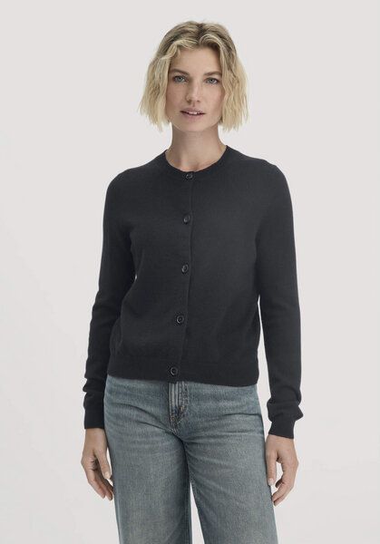 hessnatur Strick Jacke Regular aus Schurwolle mit Kaschmir von hessnatur