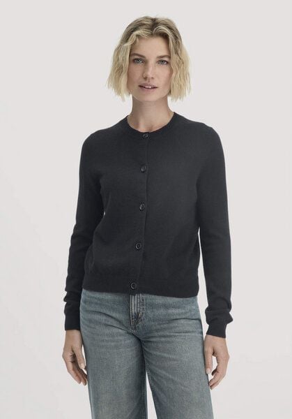 hessnatur Strick Jacke Regular aus Schurwolle mit Kaschmir von hessnatur