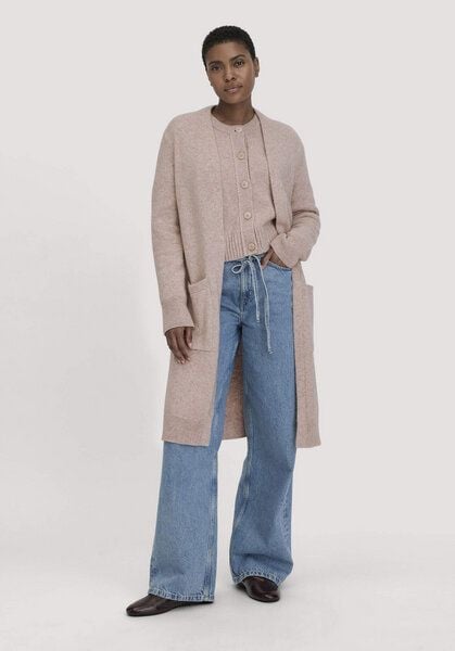 hessnatur Strick Jacke Relaxed aus Bio-Schurwolle mit Bio-Baumwolle von hessnatur