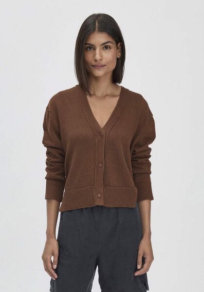 hessnatur Strick Jacke Relaxed aus reiner Bio-Baumwolle mit edlem Leinen von hessnatur