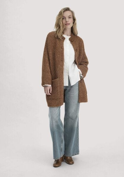 hessnatur Strick Mantel Oversize aus Alpaka mit Bio-Baumwolle von hessnatur