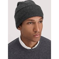 hessnatur Strickmütze aus Bio-Merinowolle mit Cashmere - grau - Größe One Size von hessnatur