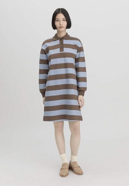 hessnatur Sweat Kleid Streifen Relaxed aus reiner Bio-Baumwolle von hessnatur