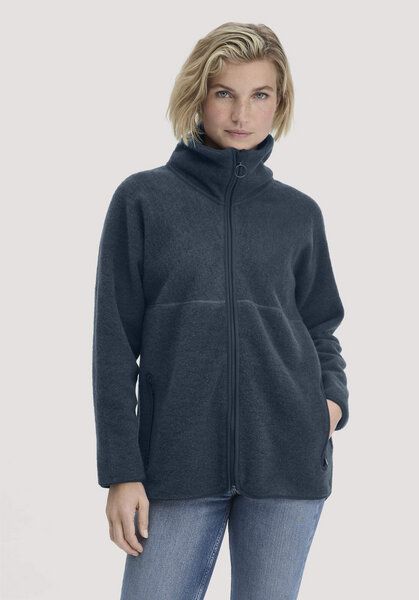 hessnatur Wollfleece Jacke Oversized aus reiner Bio-Merinowolle von hessnatur