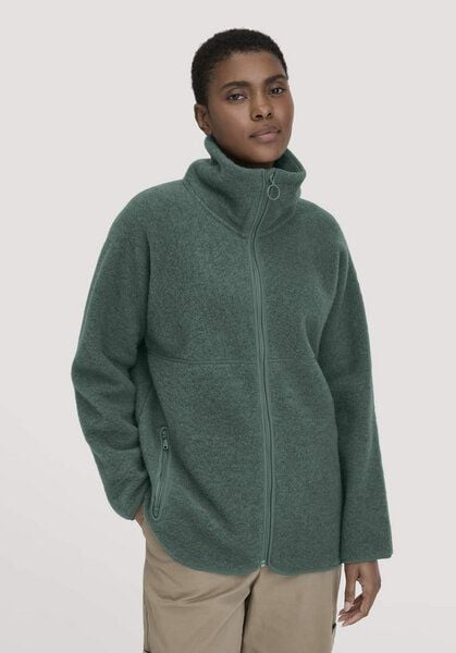 hessnatur Wollfleece Jacke Oversized aus reiner Bio-Merinowolle von hessnatur