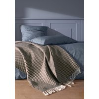 hessnatur Wollmix Waffle Plaid YARA aus Bio-Lambswool mit Bio-Baumwolle - braun - Größe 130x180 cm von hessnatur