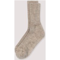hessnatur Wollsocke aus Bio-Merinowolle - beige - Größe 36/37 von hessnatur