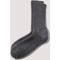 hessnatur Wollsocke aus Bio-Merinowolle - grau - Größe 40/41 von hessnatur