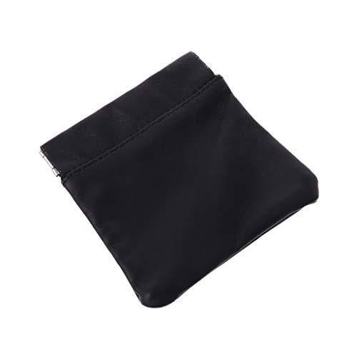 hetuioiyster Herren Damen Echtes Leder Münztasche Snap Top Geldbörse Starke Metallfederverschluss Kleingeldbörse Brieftasche Schwarz, app. 9x9cm/3.54x3.54'' hetuioiyster Herren Damen Echtes Leder Münztasche Snap Top Geldbörse Starke Metallfederverschluss Kleingeldbörse Brieftasche Schwarz, app. 9x9cm/3.54x3.54'' von hetuioiyster
