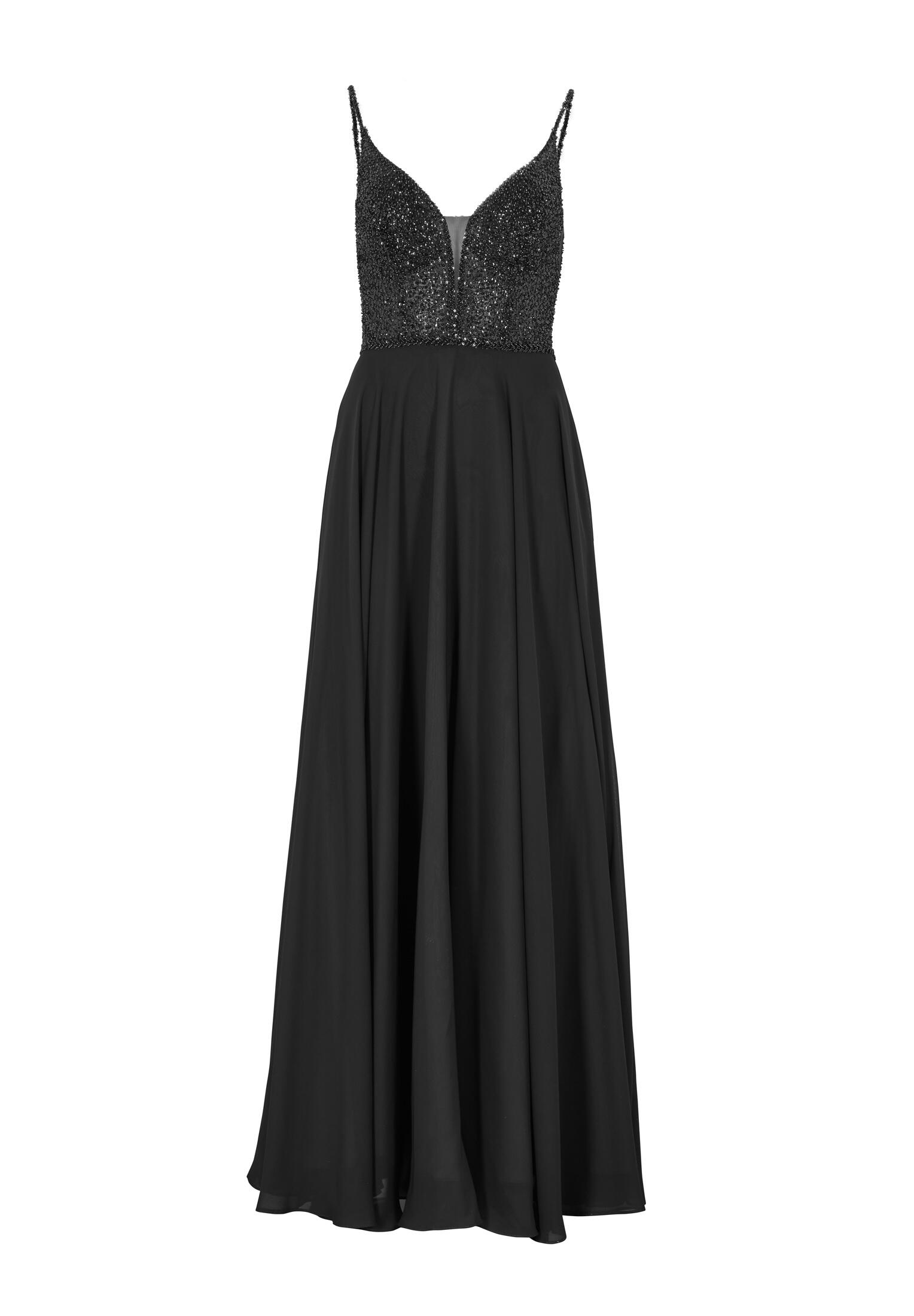hey kyla - Abendkleid aus Materialmix black - Gr. - 34 von hey kyla