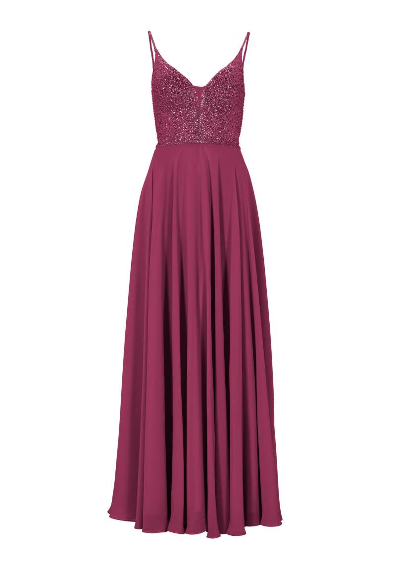 hey kyla - Abendkleid aus Materialmix grape wine - Gr. - 38 von hey kyla