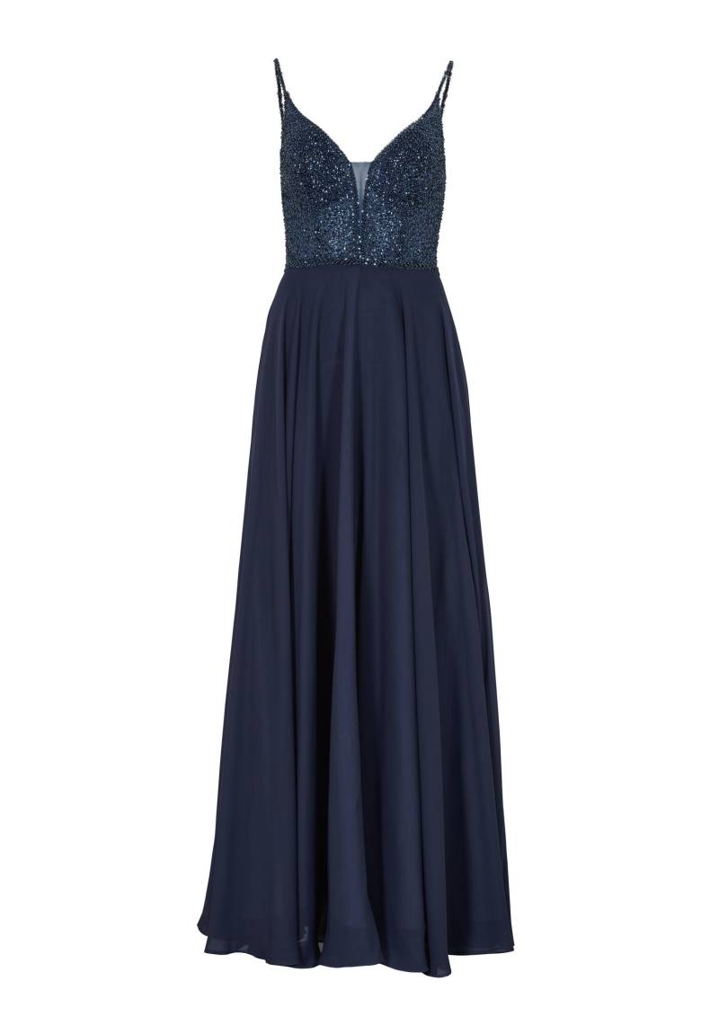 hey kyla - Abendkleid aus Materialmix navy - Gr. - 46 von hey kyla