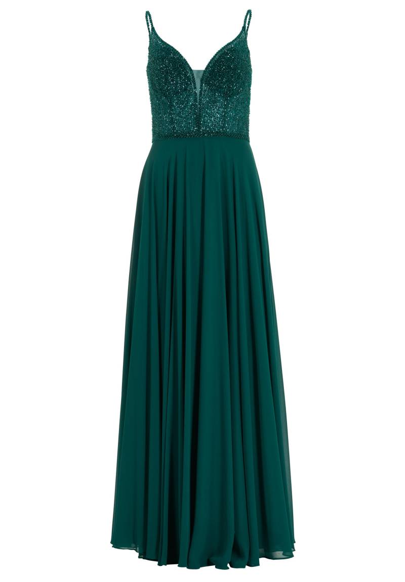 hey kyla - Abendkleid aus Materialmix pine green von hey kyla