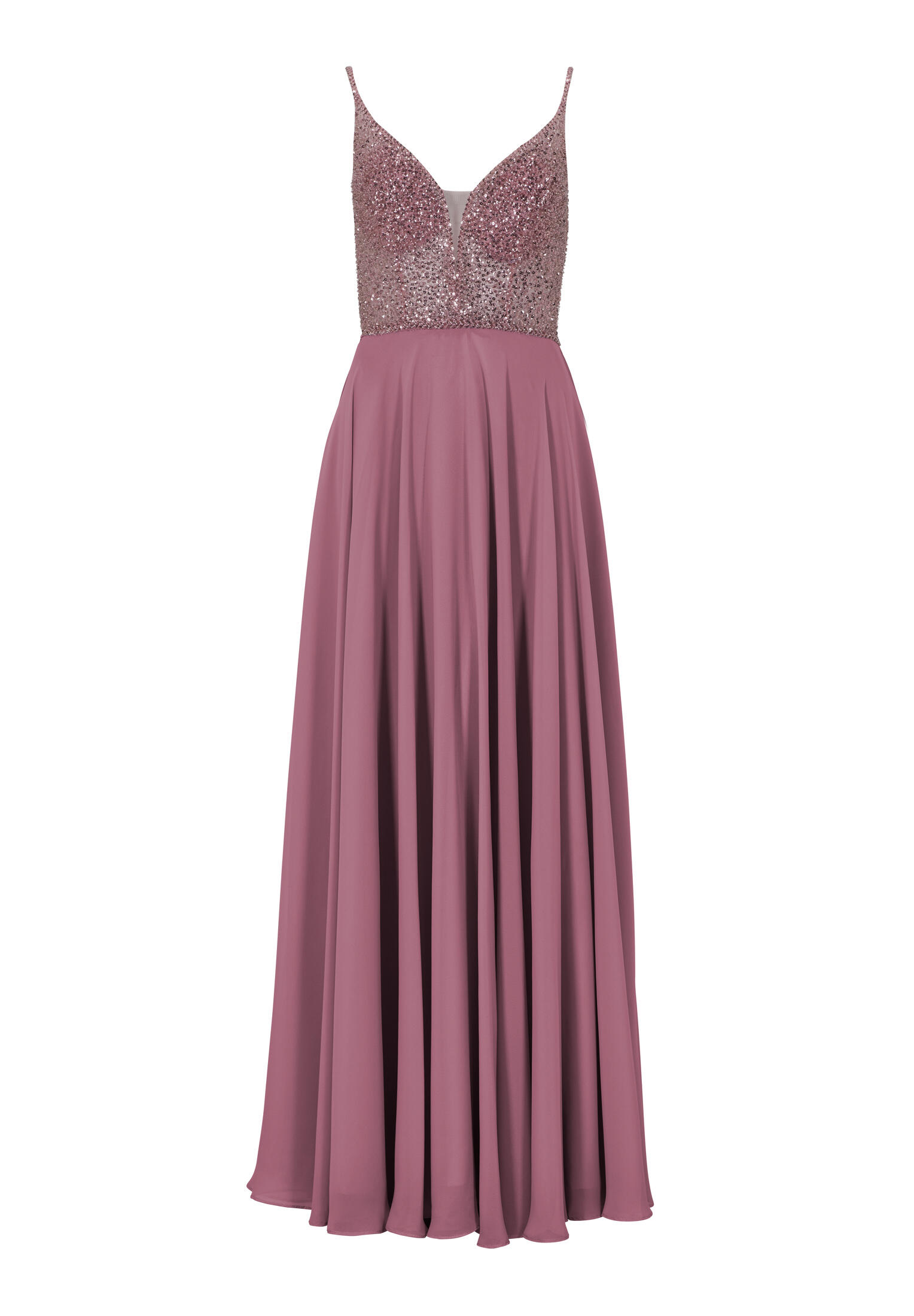 hey kyla - Abendkleid aus Materialmix rose berry - Gr. - 34 von hey kyla