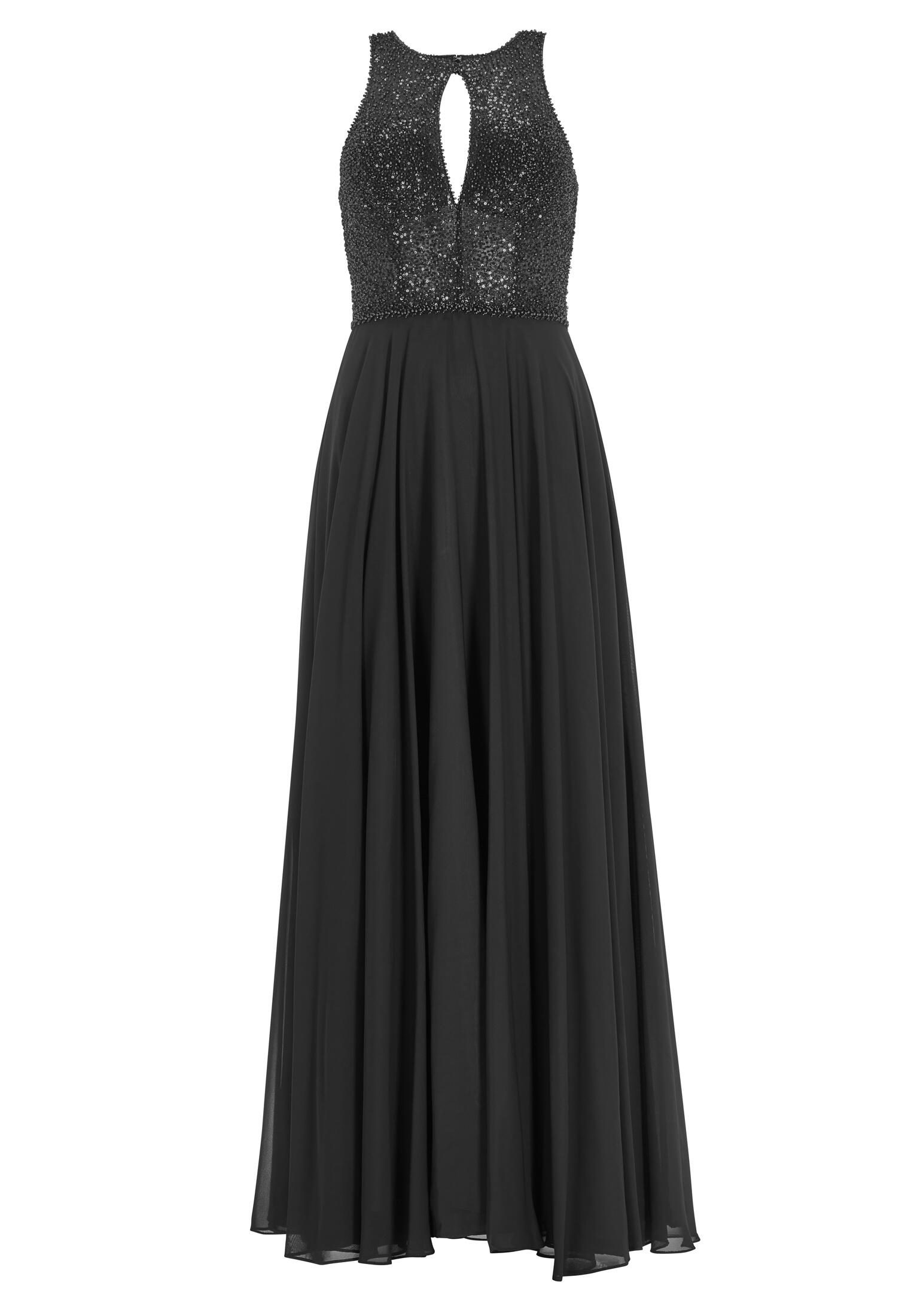 hey kyla - Abendkleid mit Stickerei und Cut-Out Detail black - Gr. - 40 von hey kyla